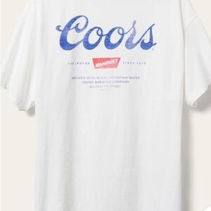 Junk Food Clothing Coors Graphic Tee in White and Blue